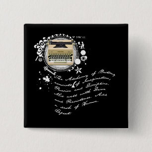 Badge Carré 5 Cm L'alchimie de l'écriture