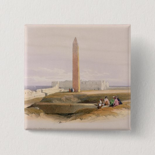 Badge Carré 5 Cm L'Alexandrie, généralement appelée Cléopâtre (Devant)