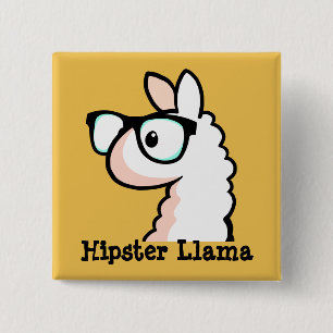Badge Carré 5 Cm Lama de hippie