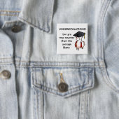 Badge Carré 5 Cm Lama d'obtention du diplôme (En situation)