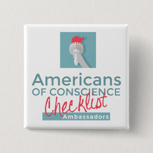 Badge Carré 5 Cm L'Ambassadeur Button (styles multiples)