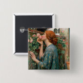 Badge Carré 5 Cm L'âme du rose, 1908 (Devant & derrière)