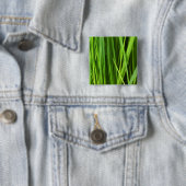 Badge Carré 5 Cm Lames d'herbe (En situation)
