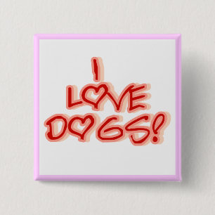 Badge Carré 5 Cm L'amour des coeurs I poursuit des T-shirts et des