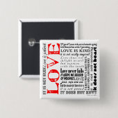 Badge Carré 5 Cm L'amour est… (Devant & derrière)
