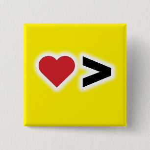 Badge Carré 5 Cm L'amour est plus grand