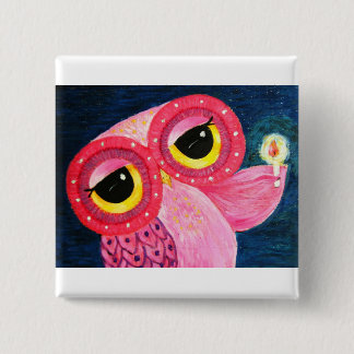 Badge Carré 5 Cm L'amour s'allume vers le haut du moment le plus