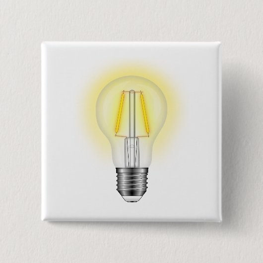 Badge Carré 5 Cm Lampe à lumière (Devant)