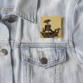 Badge Carré 5 Cm Lampe sous forme de bateau (En situation)