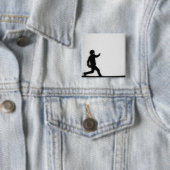 Badge Carré 5 Cm Lancement (En situation)