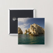 Badge Carré 5 Cm Land's End, L'Arc près de Cabo San Lucas, Baja (Devant & derrière)