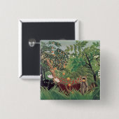 Badge Carré 5 Cm Landscape exotique, 1910 (Devant & derrière)