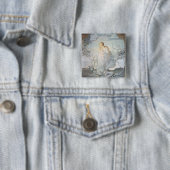 Badge Carré 5 Cm L'ange de la vie, 1894 (En situation)