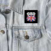 Badge Carré 5 Cm L'Angleterre (En situation)