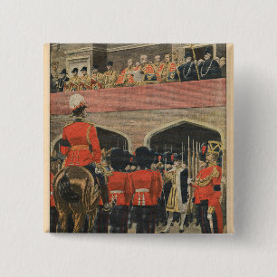 Badge Carré 5 Cm L'Angleterre, proclamation du nouveau Roi George V