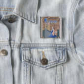 Badge Carré 5 Cm L'annonce (En situation)