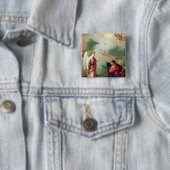 Badge Carré 5 Cm L'annonce (En situation)