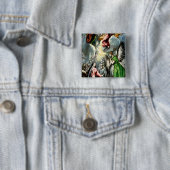 Badge Carré 5 Cm L'annonce (En situation)