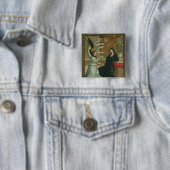 Badge Carré 5 Cm L'annonce (En situation)