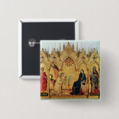 Badge Carré 5 Cm L'annonce avec St Margaret et St (Devant & derrière)