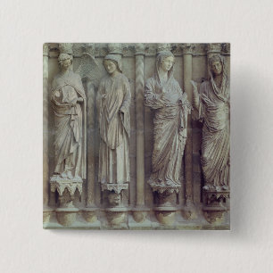 Badge Carré 5 Cm L'annonce et la visite