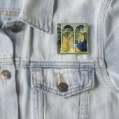 Badge Carré 5 Cm L'Annonciation (En situation)