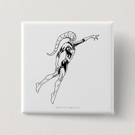 Badge Carré 5 Cm Lanterne bleue 11 (Devant)