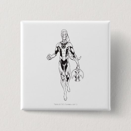 Badge Carré 5 Cm Lanterne bleue 6 (Devant)