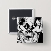 Badge Carré 5 Cm Lanterne noire (Devant & derrière)