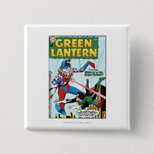 Badge Carré 5 Cm Lanterne verte contre le clown