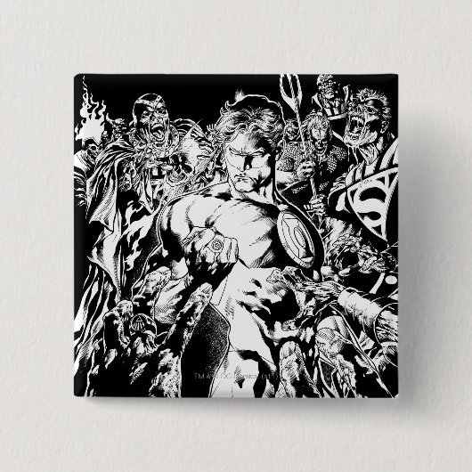 Badge Carré 5 Cm Lanterne verte entourée (Devant)