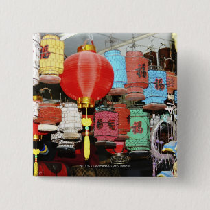 Badge Carré 5 Cm Lanternes chinoises en Chine