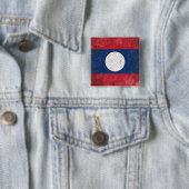 Badge Carré 5 Cm Laos (En situation)