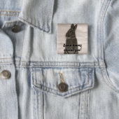 Badge Carré 5 Cm Lapin (En situation)