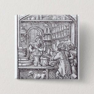 Badge Carré 5 Cm L'apothicaire, édité par Hartman Schopper