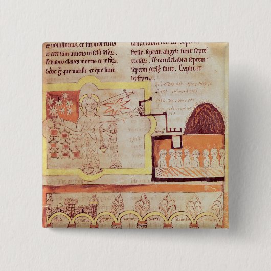 Badge Carré 5 Cm L'apparition du fils de l'homme (Devant)