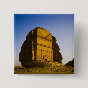 Badge Carré 5 Cm L'Arabie Saoudite, site de Madain Saleh, 4