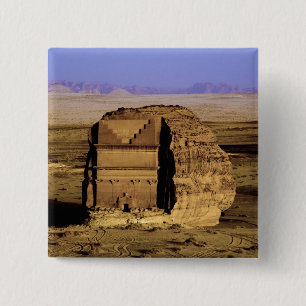 Badge Carré 5 Cm L'Arabie Saoudite, site de Madain Saleh, antique