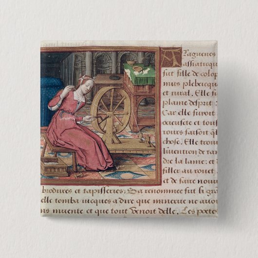 Badge Carré 5 Cm L'arachné, de 'luttent DES Femmes Celebres (Devant)