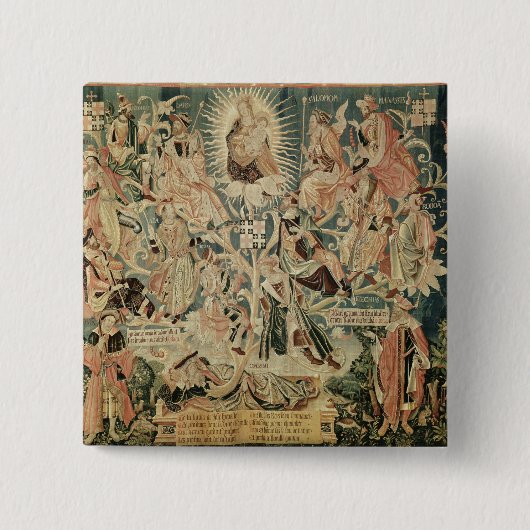 Badge Carré 5 Cm L'arbre de Jesse (Devant)