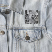 Badge Carré 5 Cm L'archange Uriel informe Gabriel (En situation)