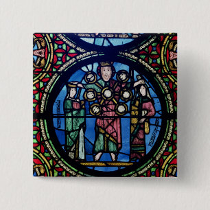 Badge Carré 5 Cm L'arche de la fenêtre d'engagement, coordonnée d