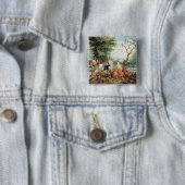 Badge Carré 5 Cm L'arche de Noé (En situation)