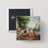 Badge Carré 5 Cm L'arche de Noé (Devant & derrière)