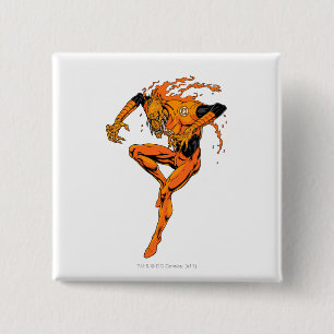 Badge Carré 5 Cm Larfleeze - Agent Orange 1