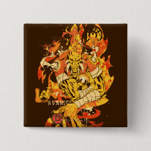 Badge Carré 5 Cm Larfleeze - Agent Orange 10