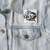 Badge Carré 5 Cm Larfleeze - Agent Orange 13 (En situation)