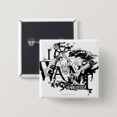 Badge Carré 5 Cm Larfleeze - Agent Orange 13 (Devant & derrière)