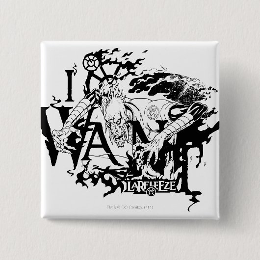 Badge Carré 5 Cm Larfleeze - Agent Orange 13 (Devant)