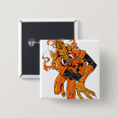 Badge Carré 5 Cm Larfleeze - Agent Orange 7 (Devant & derrière)